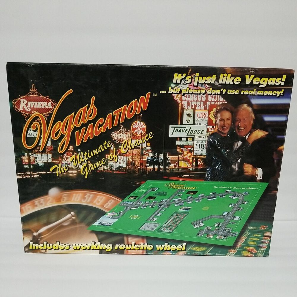 Vintage‎ Vegas Vacation Board Game w/ Roulette Wheel Camelot Games READ